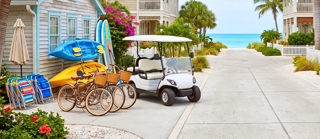 Premium rental equipment reflects Anna Maria Island local service and coastal evolution.