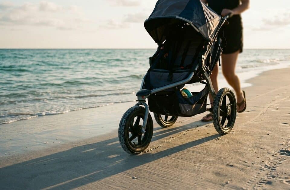 Beach Strollers Sink in Sand on Anna Maria Island ? beach baby gear Anna Maria Island