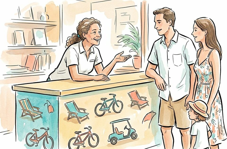 One Rental Call Becomes Your Complete Island Game Plan ? vacation gear booking Anna Maria Island