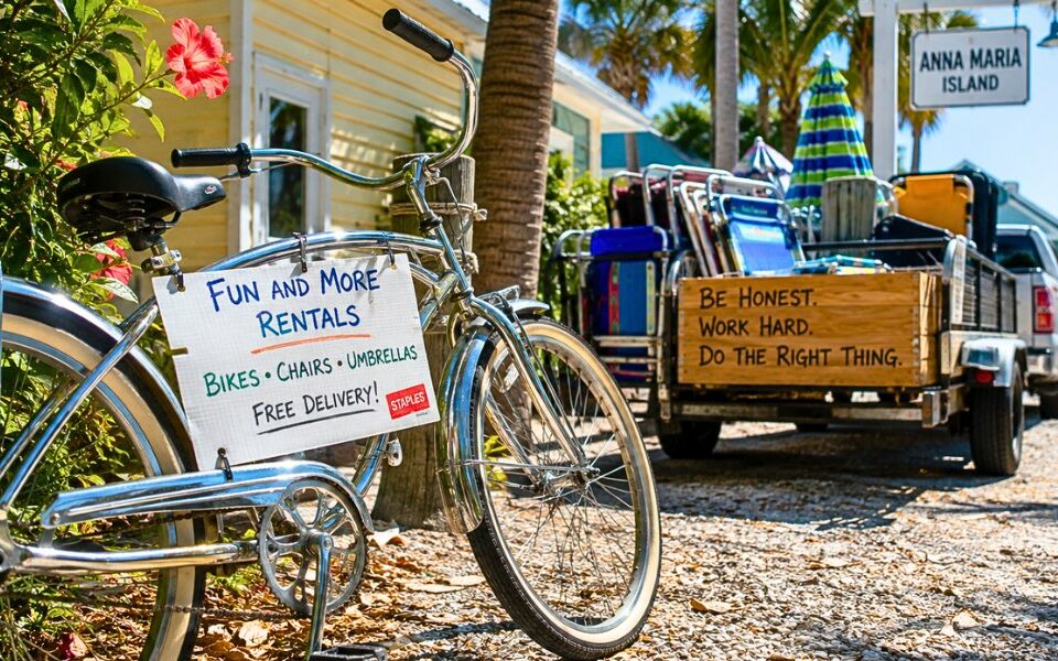 Chrome Bike, Zip-Tied Sign, and a Philosophy That Lasted 25 Years ? Anna Maria Island vacation rental philosophy