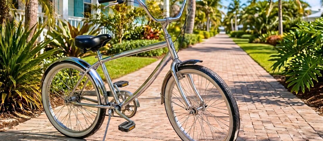 Chrome rental bike on Anna Maria Island getting ready for donation