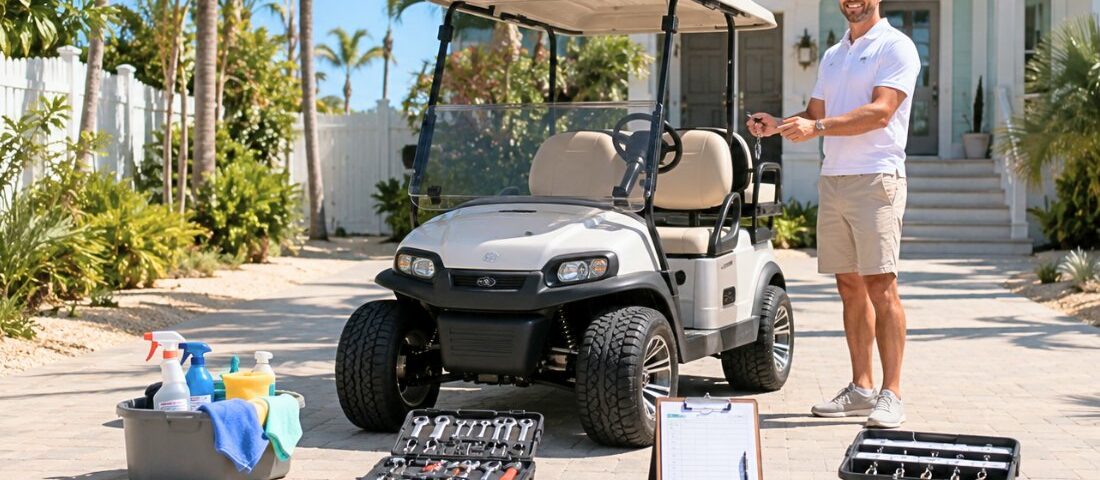 What Happens to a Golf Cart Before It Reaches Your Driveway ? golf cart maintenance Anna Maria Island